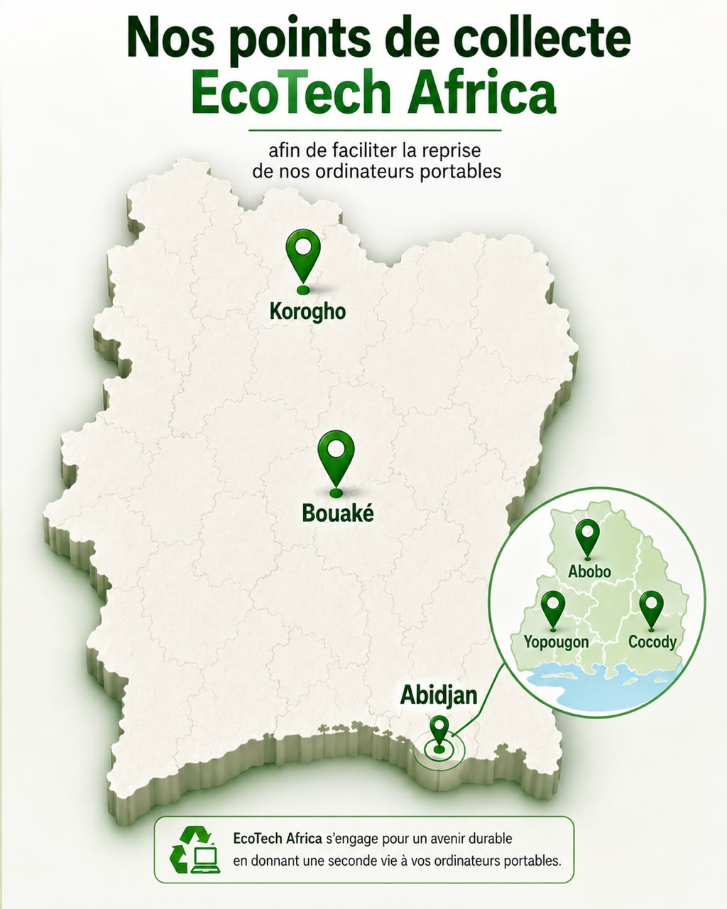 Carte des points de collecte